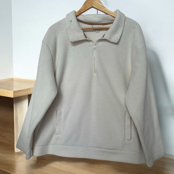 KOOLABURRA by UGG Sueded Jersey Back Sherpa 1/4 Zip Pullover XL - Picture 3 of 4